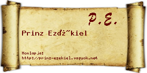 Prinz Ezékiel névjegykártya